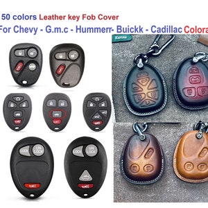 for Chevy Traverse Cobalt Malibu Pontiac Solstice Saturn Aura Sierra Yukon Silverado Cadillac Colorado Gmc Key Fob Cover Case Keyless Holder