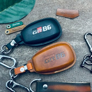 Fit For Gr86 Rx Gr 86 Key Fob Cover Case Leather Smart Remote Holder Keychain Keyless Holder 2023 2024 Gr86 Pouch Paint Drawing Color Custom