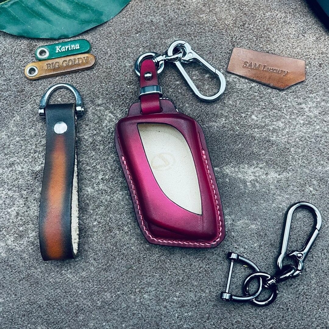 Ontto Leder Autoschlüssel Hülle Für Lexus - Handgefertigtes Crazy Horse Leder Cover