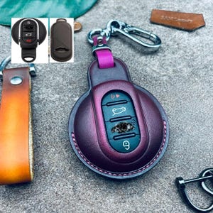 2013-2025 Mini Keychain Countryman Clubman One S f r Sport Utility Jcw ALL4s Key Fob Cover Case Leather Lanyard Keyless Remote Holder Custom