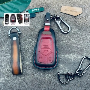ALL Key Fob Cover Case Etron E tron GT Q3 Q4 Q5 Q6 Q7 Q8 A3 A6 A4 A5 A7 A8 Rs Coupe s7 s8 rsq Keychain Keyless Remote Holder Leather