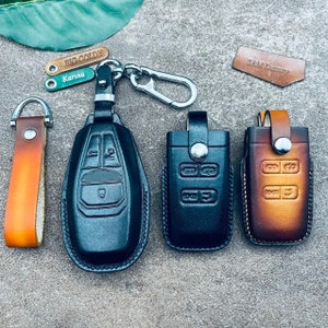 2022 2023 Leather Key Fob Cover Case Civic Accord Vezel CRV HRV Sport Pilot  Passport Keyless Keychain Remote Holder Turquoise 