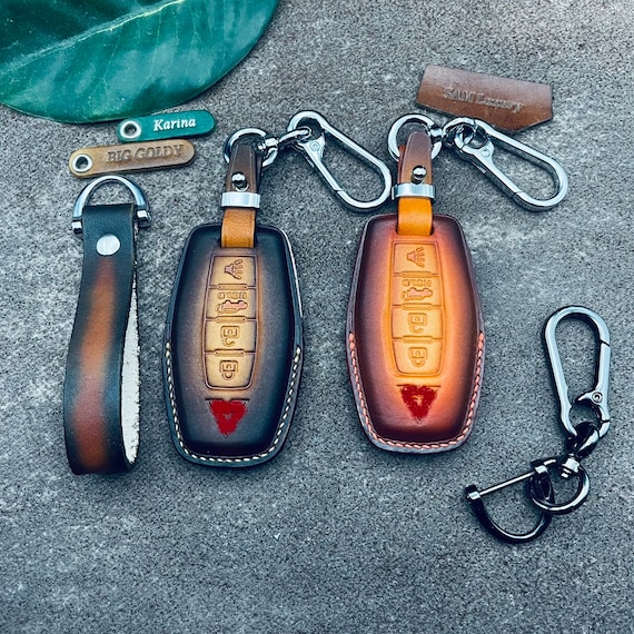 For 2024 2023 Outlander Phev Pajero Montero Sport Cross Key Fob Cover Case Leather Outlander keychain Remote Keyless Holder Shell Custom