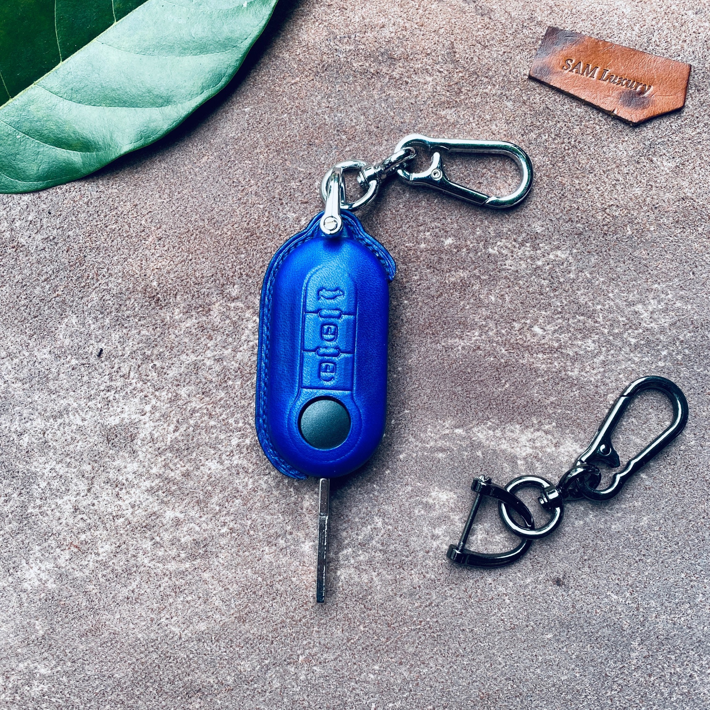 fiat 500 baby blue key cover