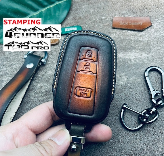 Fit For 2023 2024 4 Runner Limited Sr5 Premium Key Fob Cover Case Leather 4 Runner Trd Off Road Sport Suv Keychain Keyless Remote Holder