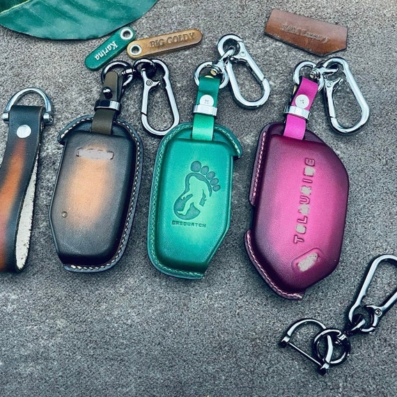Cover For 2024 Telluride Prestige Pro line Sx Lx Ex Key Fob Cover Case Leather Keychain Keyring Keyless Remote Holder Protect wrap Custom
