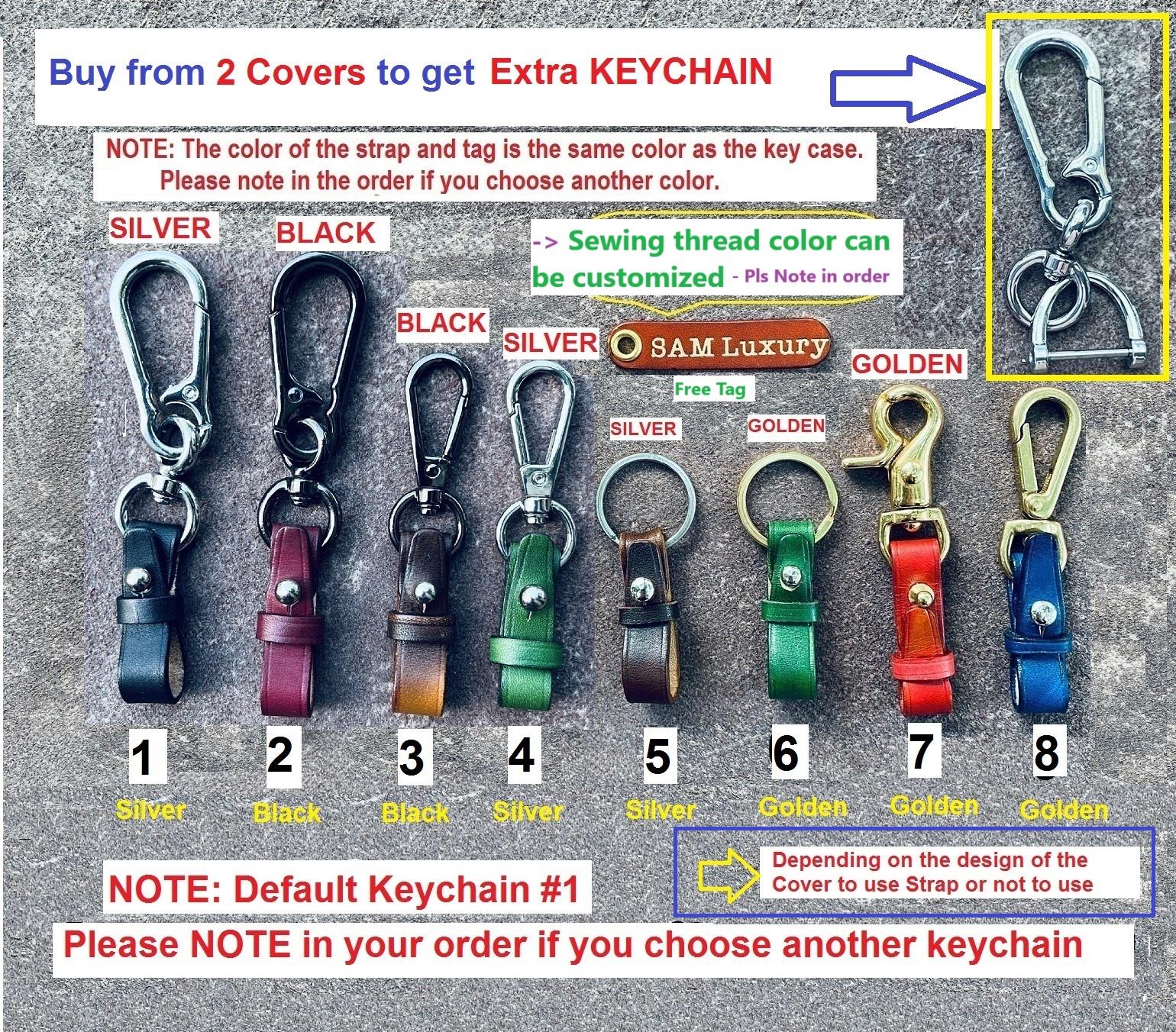 Custodia per portachiavi adatta per Chrysler Pacifica Voyager Proximity 2025, custodia in pelle per telecomando senza chiave, portachiavi con cordino, regalo personalizzato - Italia