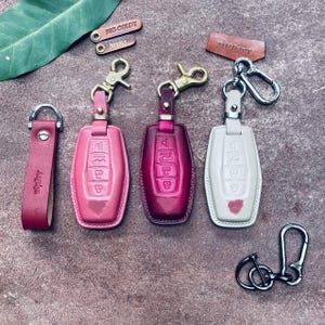 For 2024 2023 Outlander Pajero Phev Montero Sport Cross Key Fob Cover Case Leather Outlander keychain Remote Holder Fob Shell