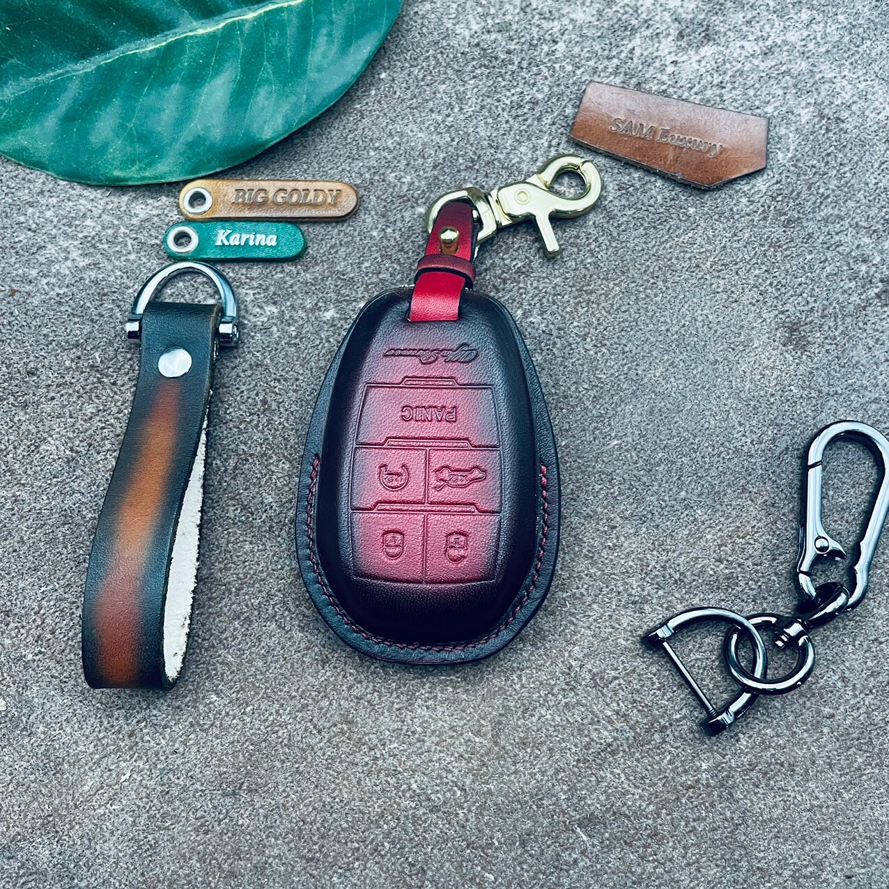 Portachiavi In Pelle Scamosciata Per Alfa Romeo - Con Logo Stelvio, 4C, Mito, Giulietta, Nero - Foto 3