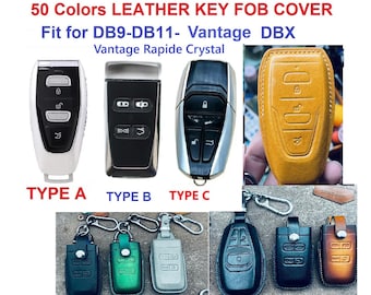 Capa para chaveiro Aston DB9 DB10 DB11 D89 KAB 070 007 SP10 Vantage Rapide Crystal DBX em couro, com suporte para controle remoto Martin.
