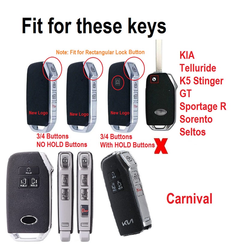 KIA Telluride 2021 2022 2023 Leather Key Fob Cover Case Soul Etsy