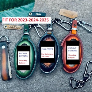 ALL Types 2023 2024 elantra n Grandeur Kona Tucson Grand Prix santa fe Cruz Palisade Key Fob Cover Case Leather keychain Remote Holder Shell