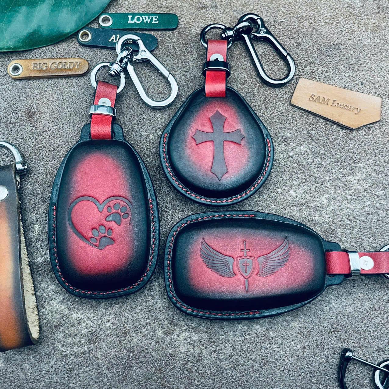 For Sienna Key Fob Cover Case Leather Key Holder 6 Buttons