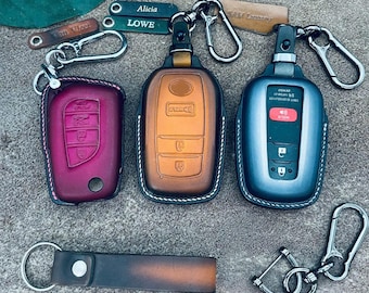 Cover Fits Toyota 4Runner Trd Pro Sr5 Limited Key Fob Cover Case Leather, 2027 2026 4runner Smart Keyless Remote Holder Keychain Accessories