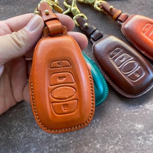 Leather Key Fob Cover Case 2024 2025 Ascent Brz Wrx Crosstrek Forester Impreza Legacy Levorg Outback Solterra Keychain Remote Holder Keyless