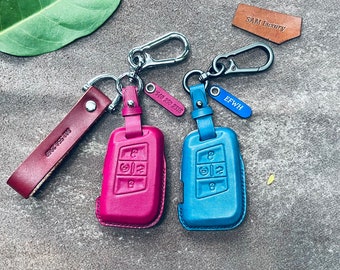 For 2022 2023 Atlas Jetta Tiguan Magotan Passat Golf Alltrack Key Fob Cover Case Leather Remote Holder Keychain protect