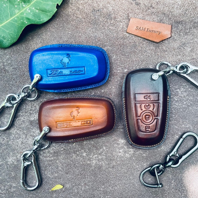 For 2021 2022 Ford Broncos Sport Key Fob Cover Leather Ford Etsy