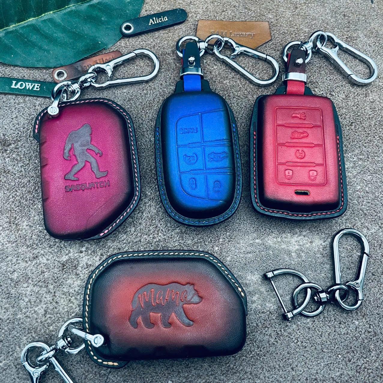 Challenger Key Fob Green - Etsy