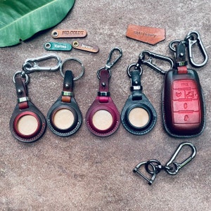 Leather Case for Airtag Cover For Airtag Pouch Pocket Leather Cover Airtag Holder For Air tag Cover for Key Fob