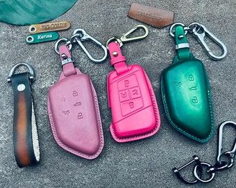 For 2023 2024 Atlas Cross Sport Tiguan Passat Jetta Key Fob Cover Case leather Keychain Keyless Remote Holder Shell Protect keyring Custom