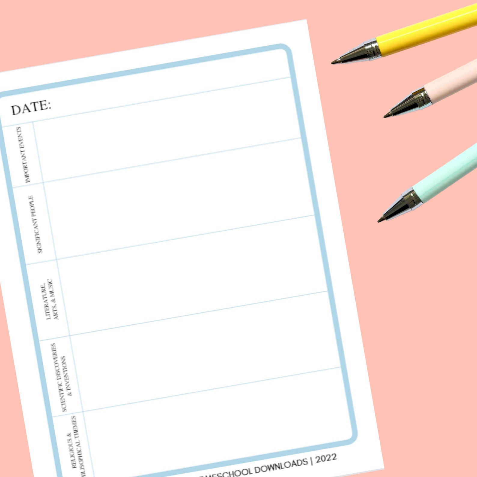 Printable Timeline Book of Centuries Homeschool History - Etsy