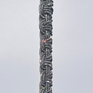Crystal Rhinestone Purse Strap, Handwoven Braided Strap, Rhinestone Purse Strap, Phone Strap, The HEART STRAP
