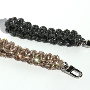 EL WRISTLET, Pulsera con cristales de imitación, Cartera de mano, Cartera de mano, Pulsera con cierre único, Correa para teléfono con cristales