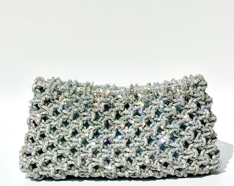 Rhinestone Clutch Bag, Crystal Evening Clutch, Sparkly Purse with Optional Strap, Wedding Bag, The Clutch