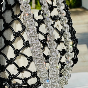 Crystal Rhinestone Purse Strap, Handwoven Strap, Crystal Purse Strap, Crossbody Strap, Phone Strap, the TRADITIONAL