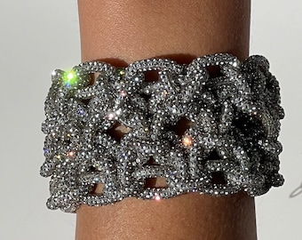 The CUFF | Crystal Rhinestone Cuff Bracelet | Statement Jewelry