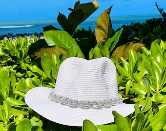 Rhinestone Bucket Hat Lightweight Straw Breathable Wide Brim Rhinestone Studded Bucket Hat Bling Bling Hat Hip Hop  main image 2
