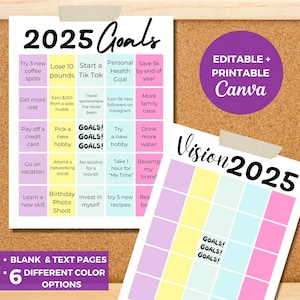 Vision Board Template Vision Board Bingo Vision Board Kit Vision Board Printables Digital Vision Board Vision Board Words Vision Board Party