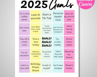 Vision Board Template Vision Board Bingo Vision Board Kit Vision Board Printables Digital Vision Board Vision Board Words Vision Board Party
