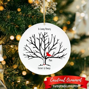 Ornamento cardinale SVG Ornamento commemorativo cardinale Ornamento di Natale cardinale Ornamento cardinale Ornamento cardinale Memoriale Rosso cardinale PNG