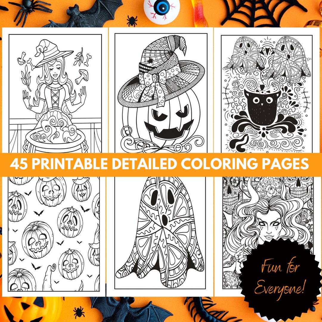 Halloween Coloring Book Halloween Coloring Pages Halloween Activity ...
