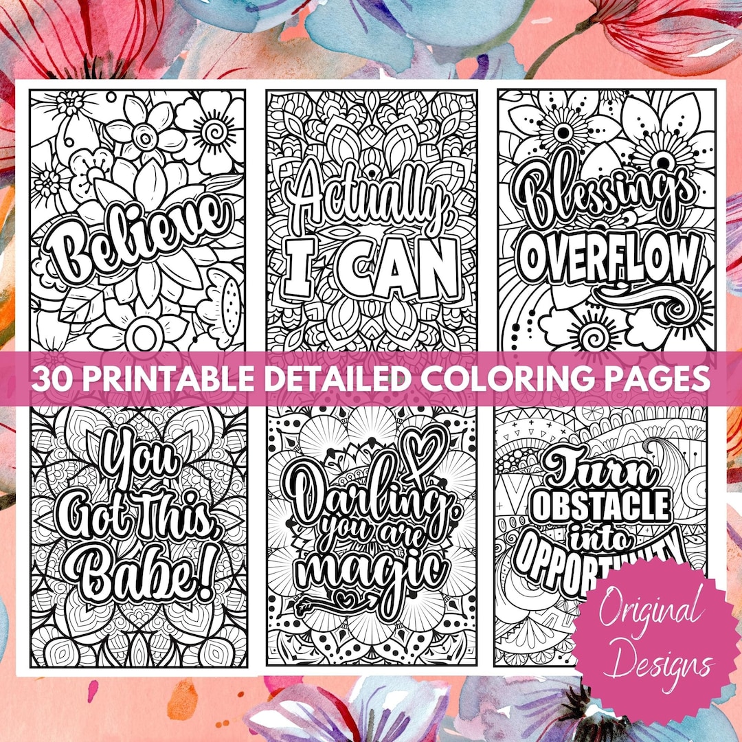 Beautifully Inspiring, 30 Coloring Pages for Adults and Teens