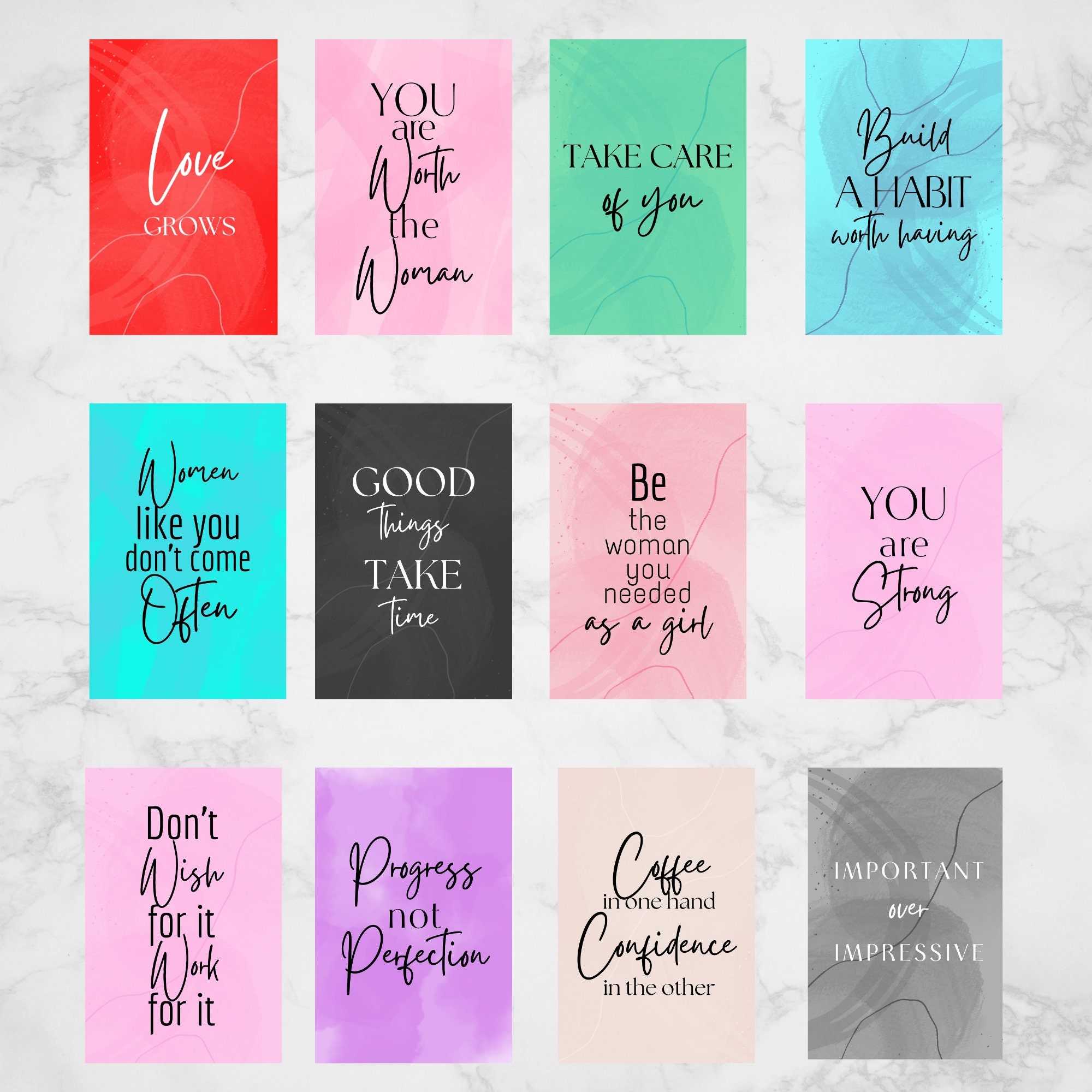 Affirmation Cards Printable Daily Meditation Digital Quote - Etsy