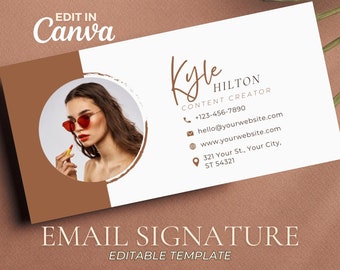 Editable Email Template Email Signature Template Gmail Email Signature Digital Signature for Email Minimalist Custom Email Signature Custom