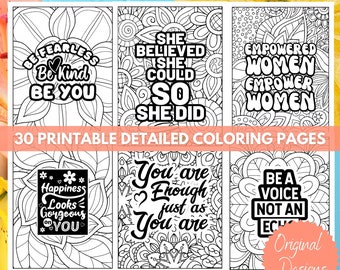 Affirmation Coloring Book Think Like a Girl Boss Stress Relief Coloring Book Self Care Coloring Book Girl Coloring Book Neuro Coloring Book