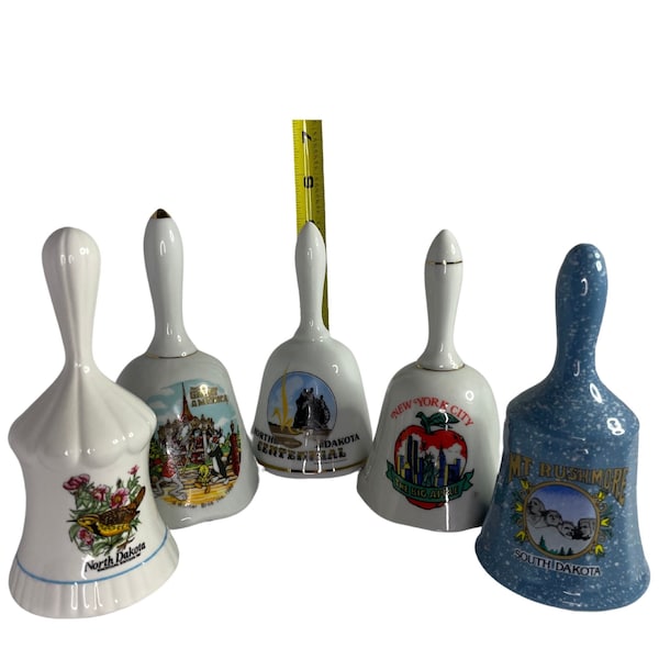 Vintage Variety Of Souvenir Location Bells