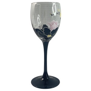 Floral Luminarc Wine Glasses
