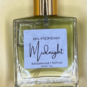 Sandalwood & Saffron Body Oil: Woodsy Unisex Moisturizer