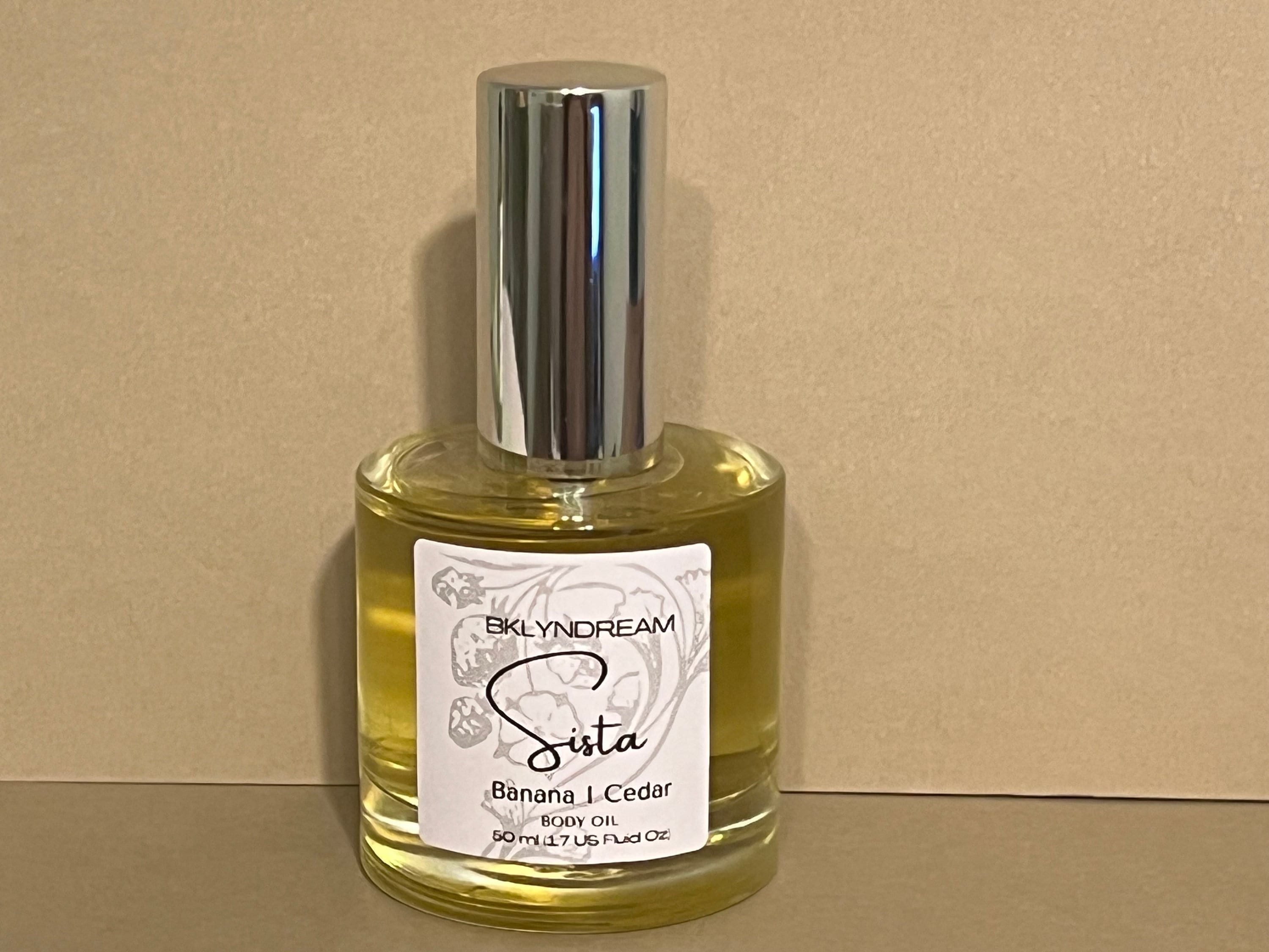 Banana Cedar Perfumed Body Oil: Plant-Based Natural Sweet Scent