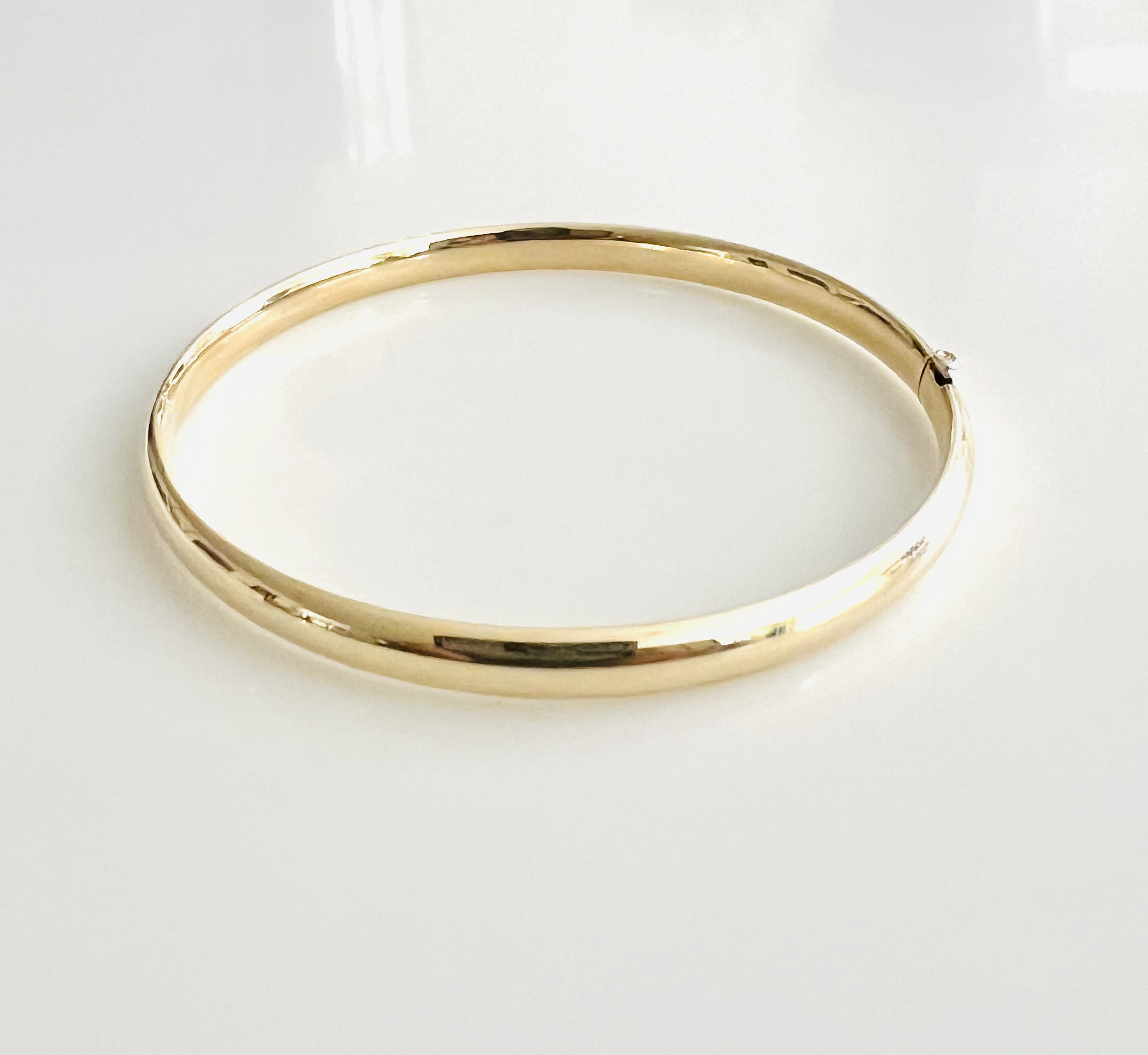 10K Yellow Gold Bangle Bracelet - 10K Real Yellow Gold