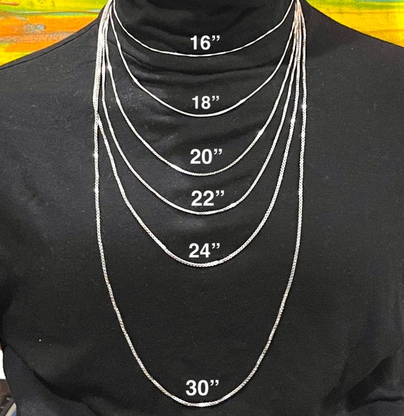 Men's Silver Chain Necklace | 4mm Width | 16 inch - 18 inch - 20 inch - 22 inch - 24 inch | 40cm - 60cm | CubanSkinny | Thin Chain | Mens Gift Idea