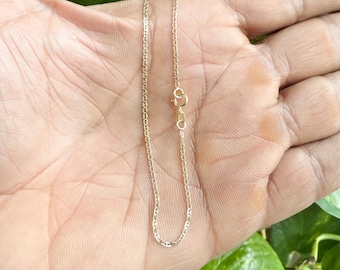 10K Solid Yellow Gold Mariner Link Layering 7" Bracelet-Delicate Dainty Thin 1.2mm Mariner Bracelet