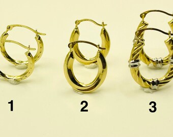 Solid 10k Yellow Gold University of Cincinnati Small Post Earrings 8mm x 12mm Solid 10k Yellow Gold University of Cincinnati Small Post Earrings 8mm x 12mm