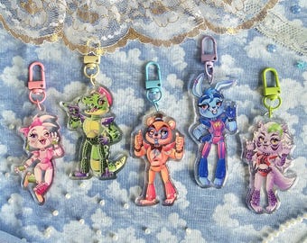 FNAF:SB Glitter Epoxy Charms