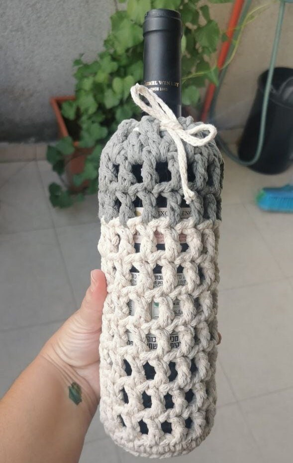 Crochet Wine Bottle Carrier Digital Pattern PDF File - Etsy