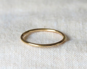 14k Gold Filled Stacking Ring - Sterling Silver Minimalist Band